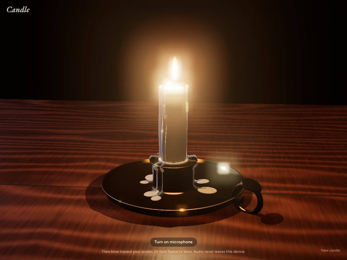 Screenshot of Candle