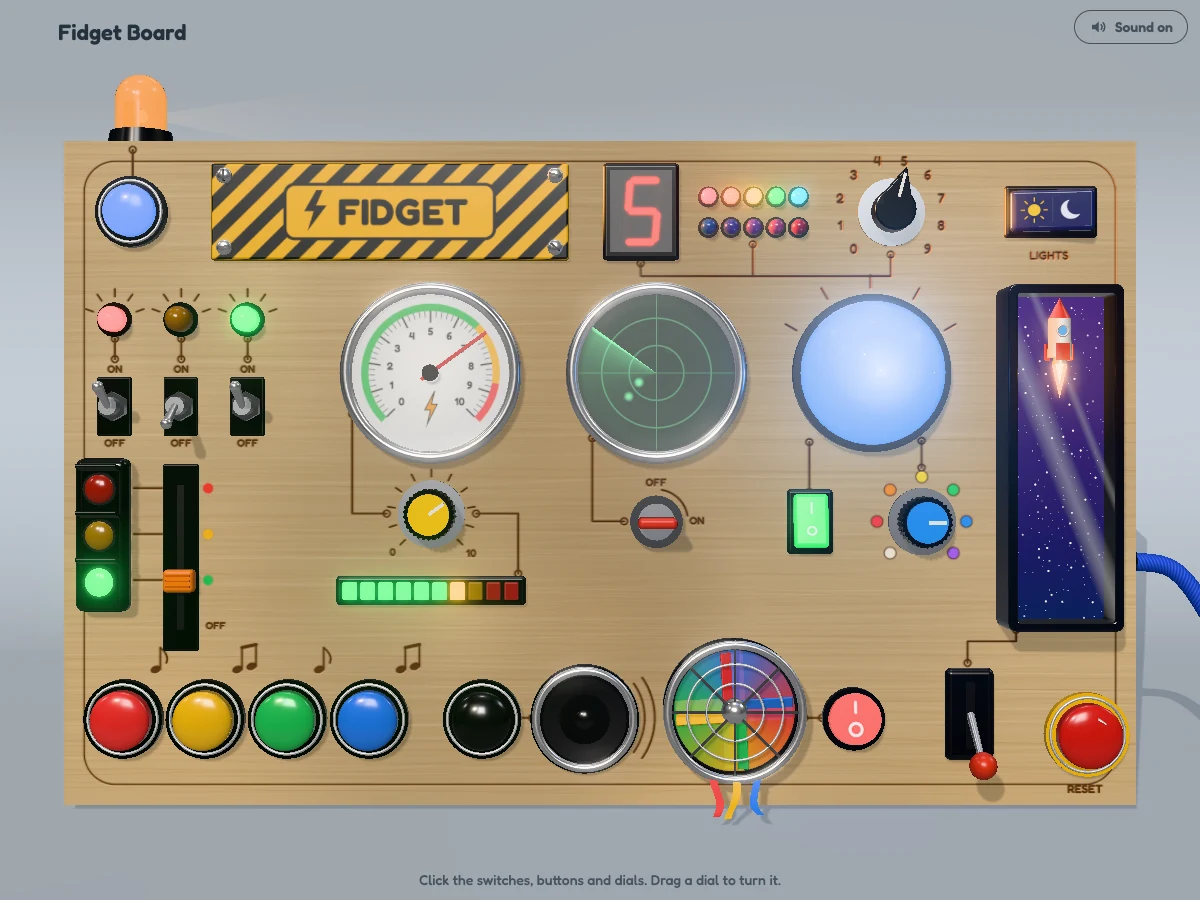 Screenshot of Fidget Board